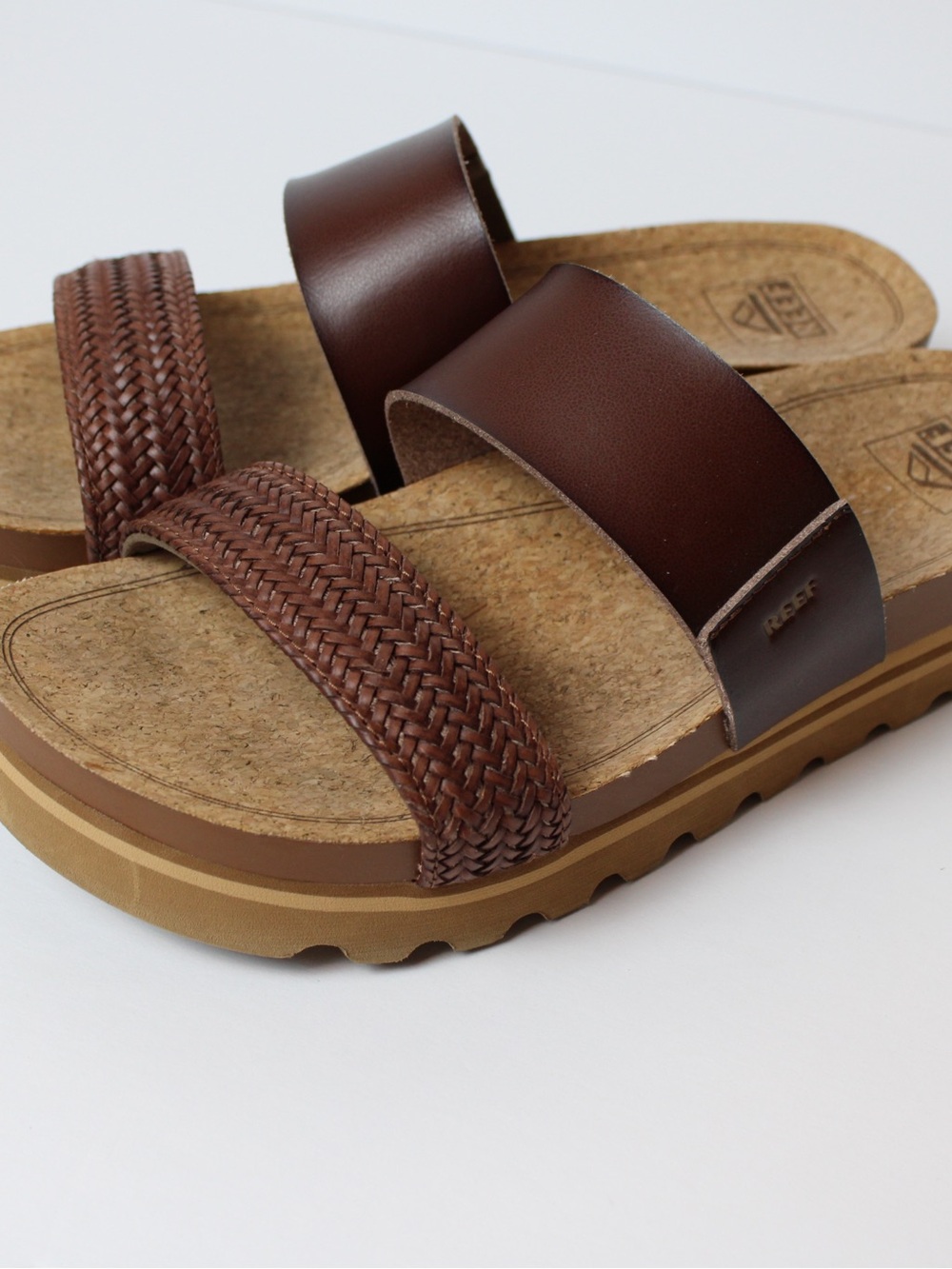 Reef Vista Hi Sandals in Brown Braided Strap 9